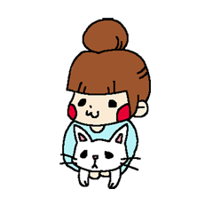 [LINEスタンプ] Meatball head package sister