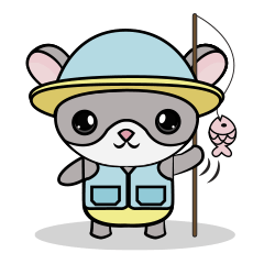 [LINEスタンプ] Hamster and Fish