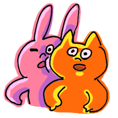 [LINEスタンプ] ねこ氏うさぎ氏と仲間たち