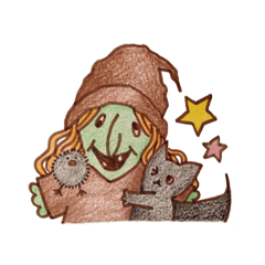 [LINEスタンプ] 魔女ちゃんのにぎやかな日々の画像（メイン）