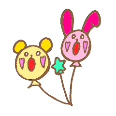 [LINEスタンプ] Animal Balloonの画像（メイン）