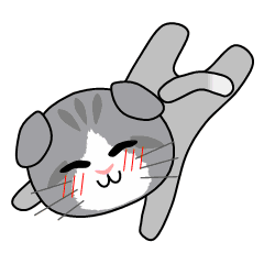 [LINEスタンプ] ねこ（スコティッシュフォールド）