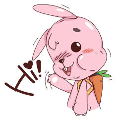 [LINEスタンプ] Bighead Bunny (ENG)