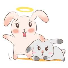 [LINEスタンプ] Mameow and Chaeuy The Rabbit
