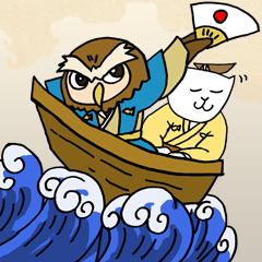 [LINEスタンプ] KATSUO武士とFUKU老中の画像（メイン）