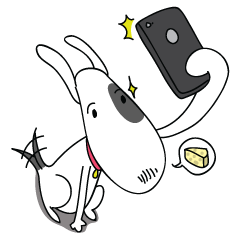 [LINEスタンプ] Moji Dog - Happy BullTerrier Dog Sticker