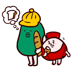 [LINEスタンプ] しりことキーウィさんの画像（メイン）