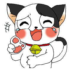 [LINEスタンプ] 牛柄猫の日常の画像（メイン）