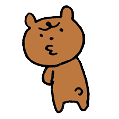 [LINEスタンプ] ほぼ不満げなクマ