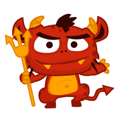 [LINEスタンプ] The Devil is back (EN)