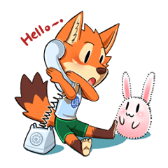 [LINEスタンプ] Anun, The Silly Foxの画像（メイン）