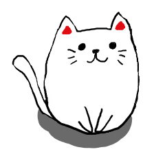 [LINEスタンプ] 白猫の日常の画像（メイン）