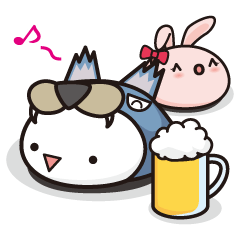 [LINEスタンプ] 合コン頑張れオオカミくん