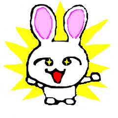 [LINEスタンプ] 変なうさぎ