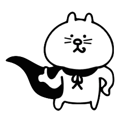 [LINEスタンプ] マントを着けたネコ その1