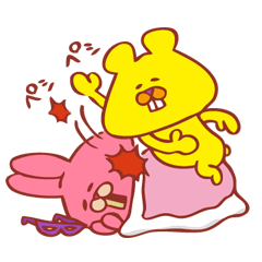 [LINEスタンプ] クマデッパとムシバウサギの画像（メイン）