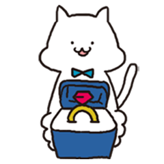 [LINEスタンプ] プロポーズにゃんこ