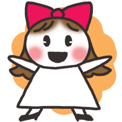 [LINEスタンプ] 赤りぼんのガールズトークの画像（メイン）