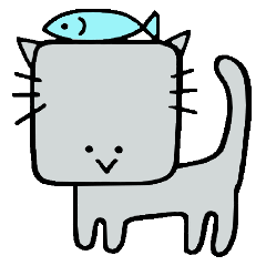 [LINEスタンプ] しかくいねこ