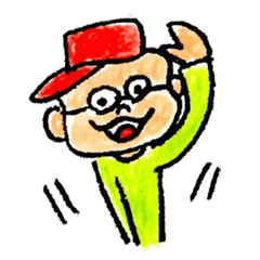 [LINEスタンプ] 帽子めがねくん