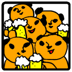 [LINEスタンプ] ミーアキャットスタンプ 飲み会、食事会編の画像（メイン）