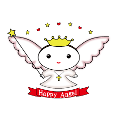 [LINEスタンプ] ハッピーエンジェル Happy Angelの画像（メイン）