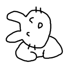 [LINEスタンプ] 聞いてないうさぎもどき