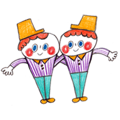 [LINEスタンプ] Mr.Cheek＆Ms.Cheekの画像（メイン）