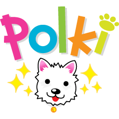 [LINEスタンプ] Polki happy dog