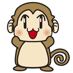 [LINEスタンプ] てみじかざるマーブルの画像（メイン）