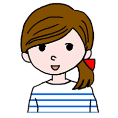 [LINEスタンプ] ボーダー柄女子