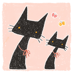 [LINEスタンプ] black black CATS