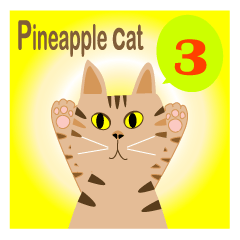 [LINEスタンプ] Pineapple cat 3の画像（メイン）