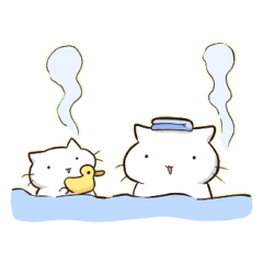 [LINEスタンプ] なんかしてるネコ