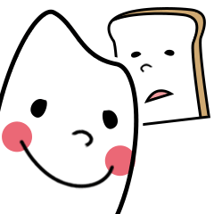 [LINEスタンプ] お米とパンのスタンプの画像（メイン）