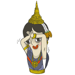 [LINEスタンプ] Nang-Rum (thai traditional dancer)