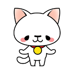 [LINEスタンプ] しろ猫たまさんの画像（メイン）