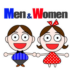 [LINEスタンプ] Men＆Womenの画像（メイン）