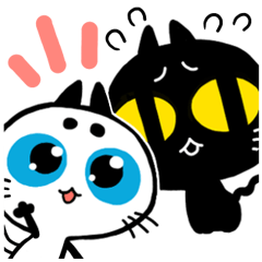 [LINEスタンプ] こまりネコとまろネコ