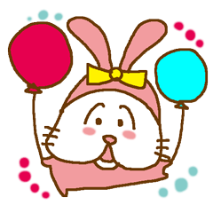 [LINEスタンプ] ベイビー・シェリー うさぎネコスタンプの画像（メイン）