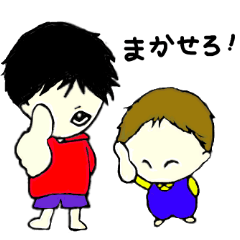 [LINEスタンプ] EIJI＆KYOUSUKE