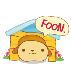 [LINEスタンプ] Foon is a sleepy golden retrieverの画像（メイン）