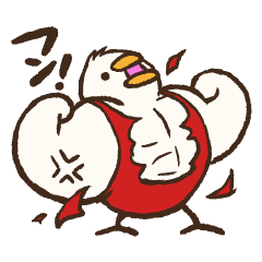 [LINEスタンプ] 筋肉トリ男の画像（メイン）