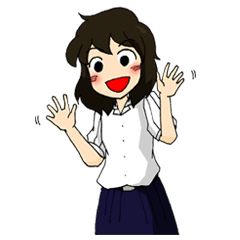 [LINEスタンプ] Ta, The Wanky Girlの画像（メイン）