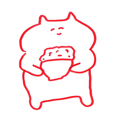 [LINEスタンプ] あかネコ