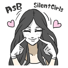 [LINEスタンプ] AsB - Silent Girls Vol.1 The Pantomimeの画像（メイン）