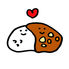 [LINEスタンプ] らぶらぶカレーライスの画像（メイン）