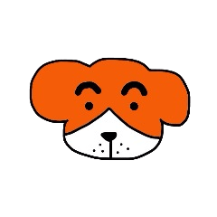 [LINEスタンプ] eyebrows  dog