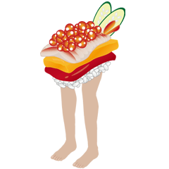 [LINEスタンプ] SUSHIASHI