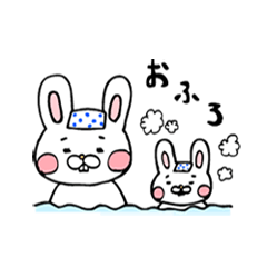 [LINEスタンプ] 出っ歯うさぎの育児スタンプ